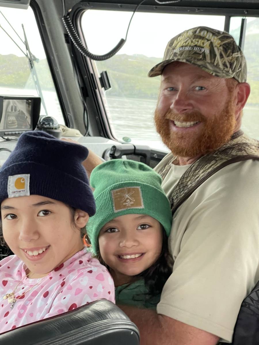 Kids in the boat wheelhouse