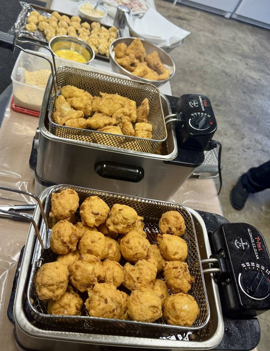 Hush puppies & fresh-fried fish